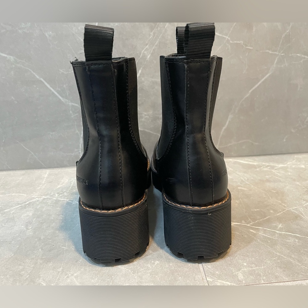 NWT French Connection Black Women's Mia Platform Chelsea Boots - Picture 5 of 8